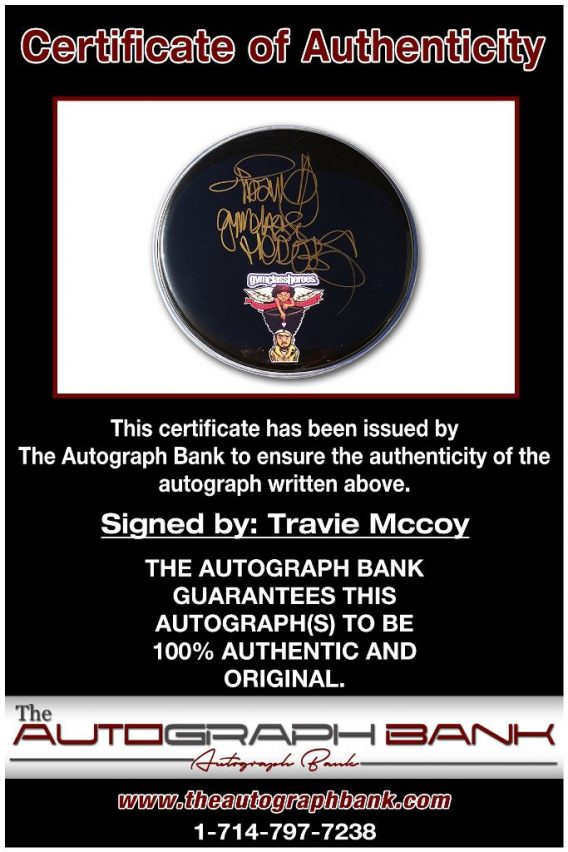 Travie McCoy proof of signing certificate