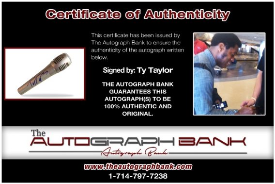 Ty Taylor proof of signing certificate