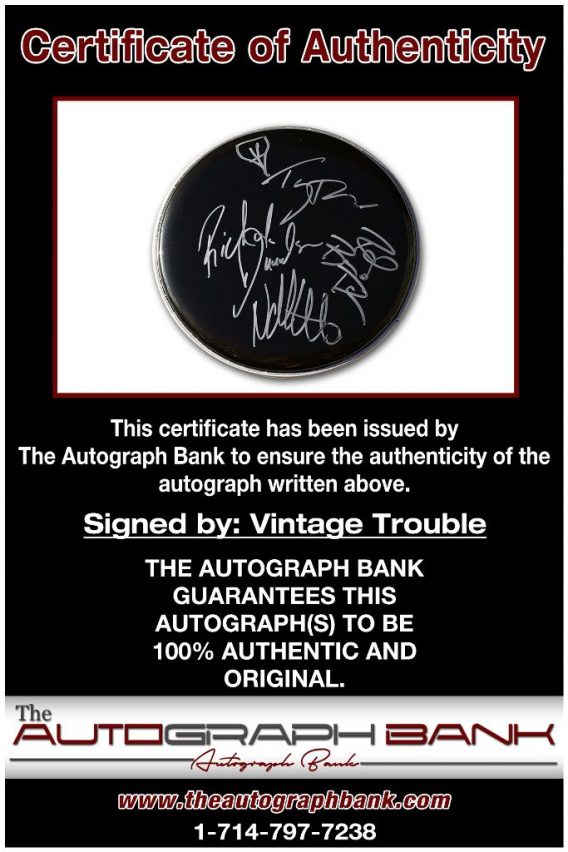 Vintage Trouble proof of signing certificate