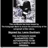 Lena Dunham certificate of authenticity from the autograph bank