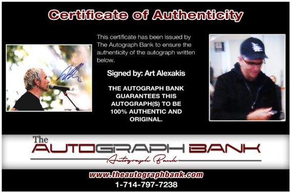 Art Alexakis proof of signing certificate