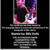 Billy Duffy proof of signing certificate