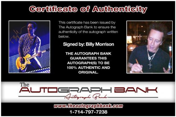 Billy Morrison proof of signing certificate