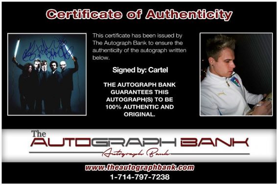 Cartel Band proof of signing certificate