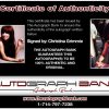 Christina Grimmie proof of signing certificate