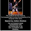 Dallon Weekes proof of signing certificate
