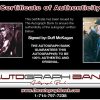 Duff McKagan proof of signing certificate