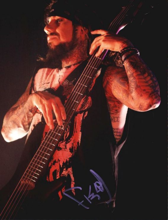 Fieldy of Korn authentic signed 8x10 picture