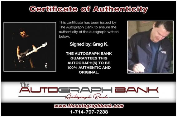 Greg K proof of signing certificate