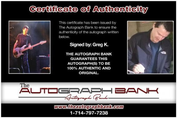 Greg K proof of signing certificate