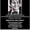 Herb Alpert proof of signing certificate