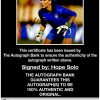 Hope Solo proof of signing certificate