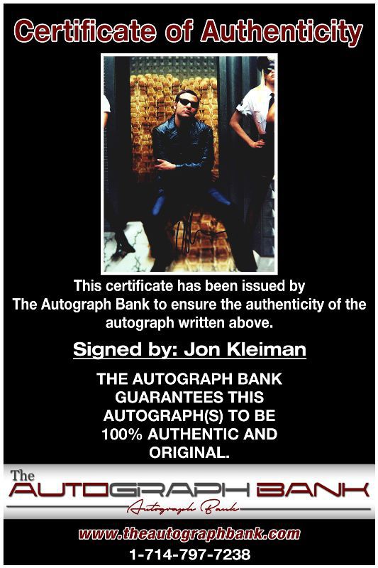 Jon Kleiman proof of signing certificate