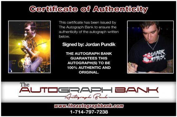 Jordan Pundik proof of signing certificate