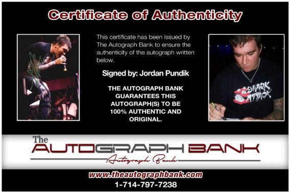 Jordan Pundik proof of signing certificate