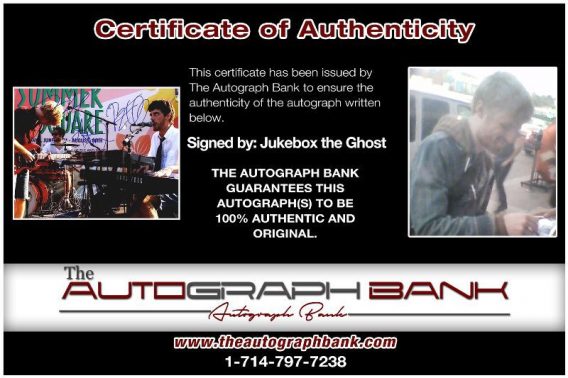 Jukebox Band proof of signing certificate