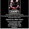 Mike Tyson proof of signing certificate
