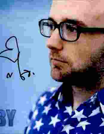 Moby authentic signed 8x10 picture