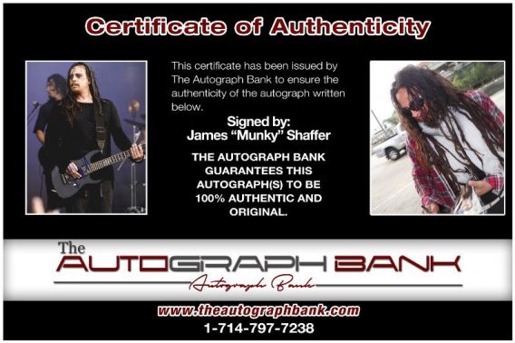Munky of Korn proof of signing certificate