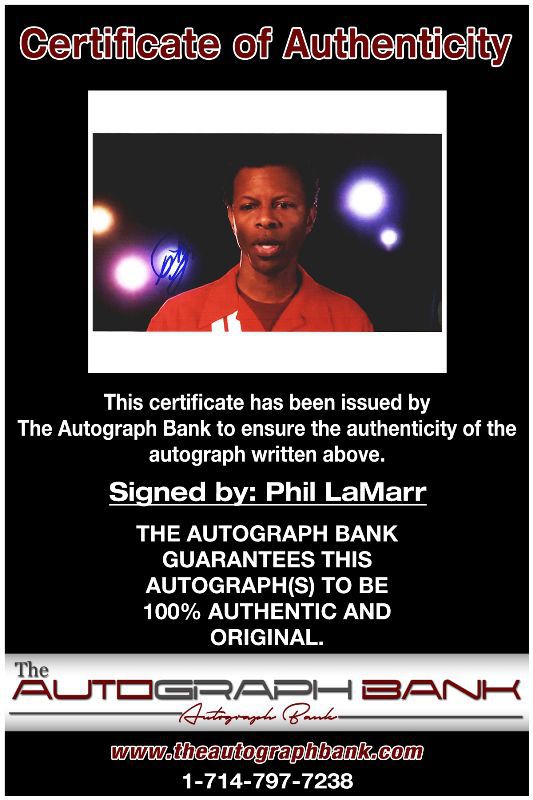 Phil LaMarr proof of signing certificate