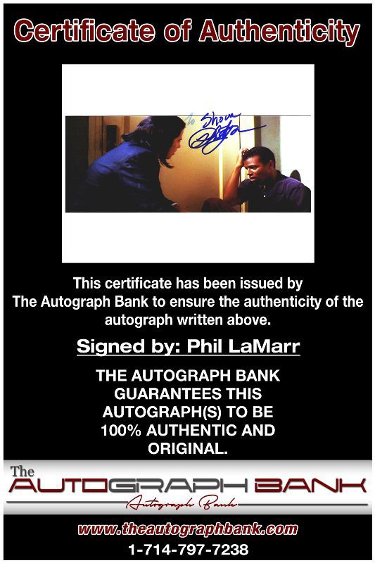 Phil LaMarr proof of signing certificate