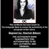 Rachel Bilson proof of signing certificate