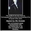 Ric Ocasek proof of signing certificate