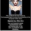 Rita Ora proof of signing certificate
