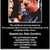 Rob Corddry proof of signing certificate