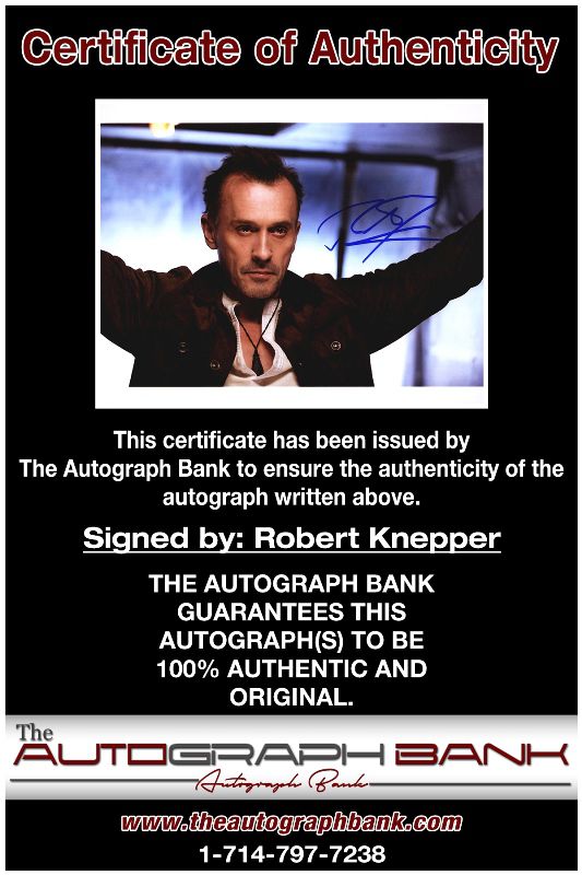 Robert Knepper proof of signing certificate