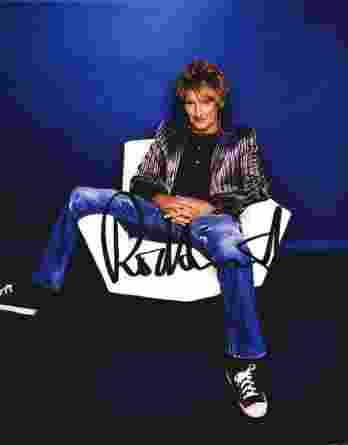 Rod Stewart authentic signed 8x10 picture