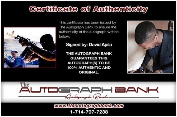 David Ajala proof of signing certificate