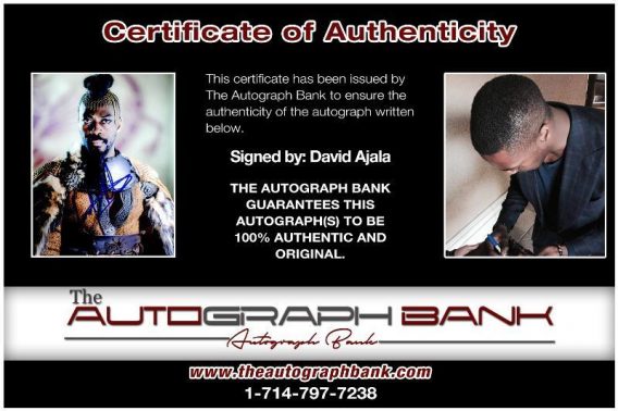 David Ajala proof of signing certificate