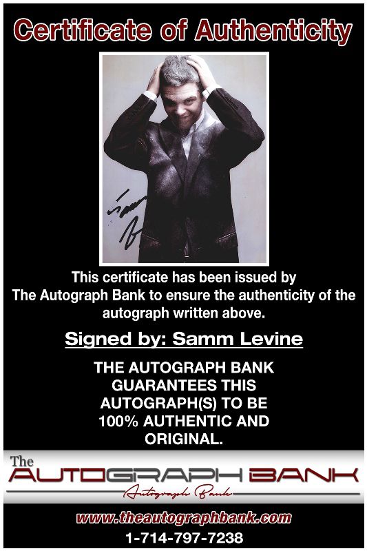 Samm Levine proof of signing certificate
