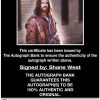 Shane West proof of signing certificate