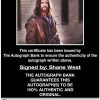 Shane West proof of signing certificate