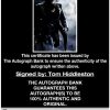 Tom Hiddleston proof of signing certificate