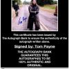 Tom Payne proof of signing certificate
