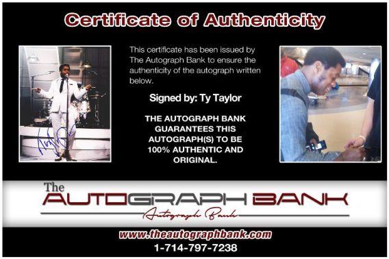 Ty Taylor proof of signing certificate
