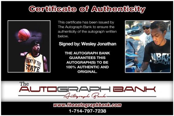 Wesley Jonathan proof of signing certificate
