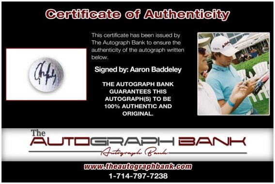 Aaron Baddeley proof of signing certificate