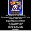 Adam Hicks proof of signing certificate