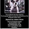 Adam Hicks proof of signing certificate