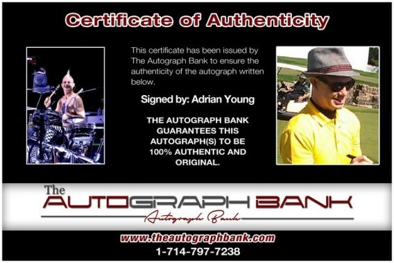 Adrian Young proof of signing certificate