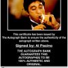 Al Pacino proof of signing certificate
