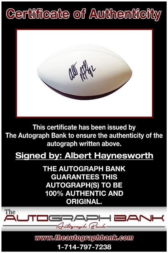 Albert Haynesworth authentic signed 8x10 picture