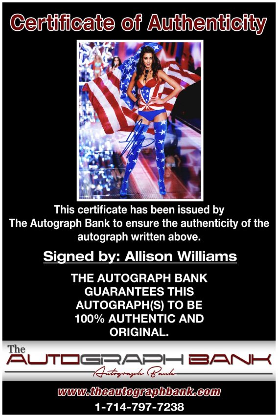 Allison Williams proof of signing certificate