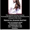 Amanda Seyfried proof of signing certificate