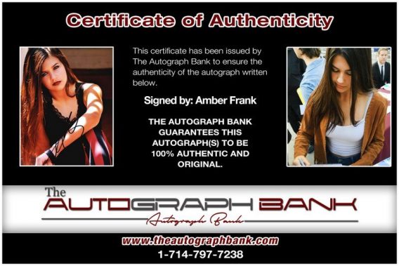 Amber Frank proof of signing certificate