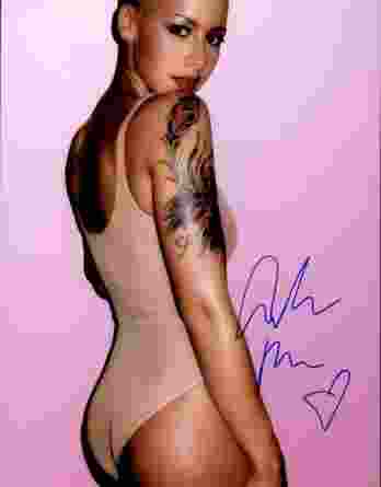 Amber Rose authentic signed 8x10 picture